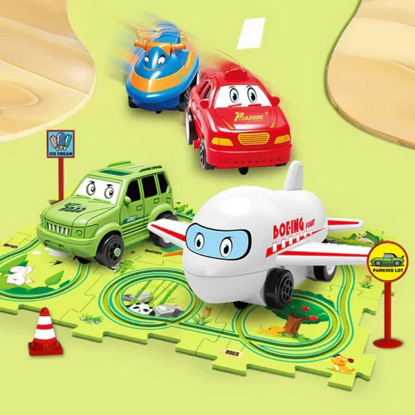 Puzzle-Autospielbahn für Kinder