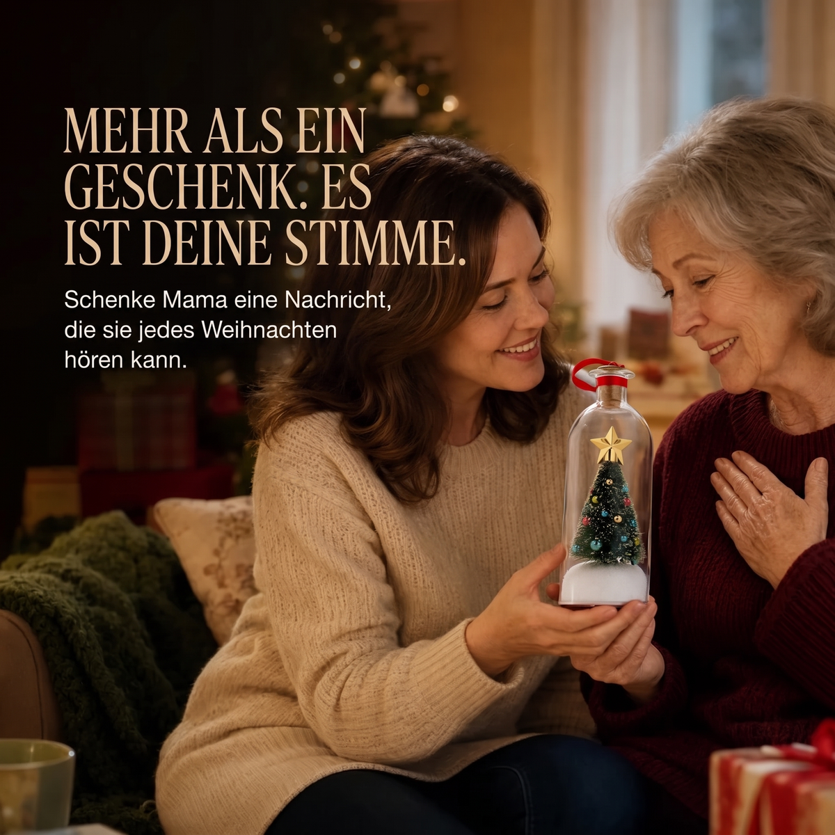 Weihnachtsbaum mit Sprachaufnahme