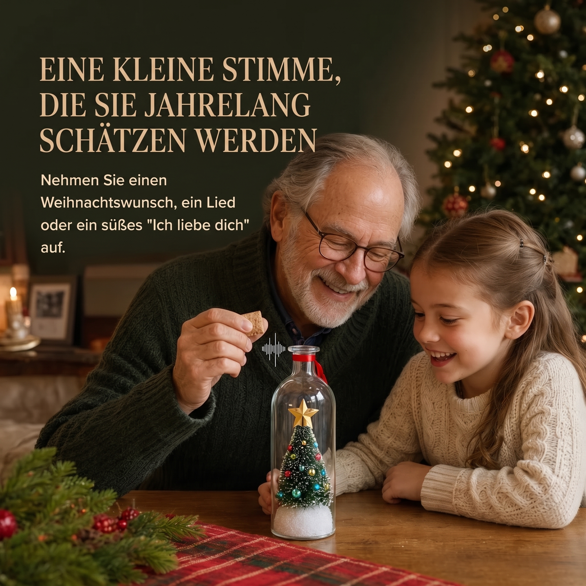 Weihnachtsbaum mit Sprachaufnahme