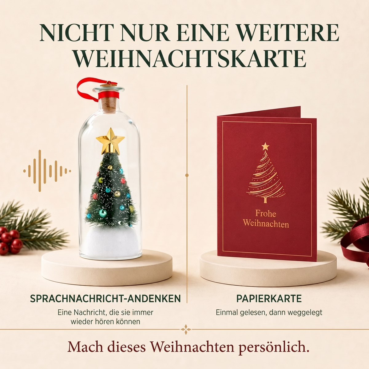 Weihnachtsbaum mit Sprachaufnahme